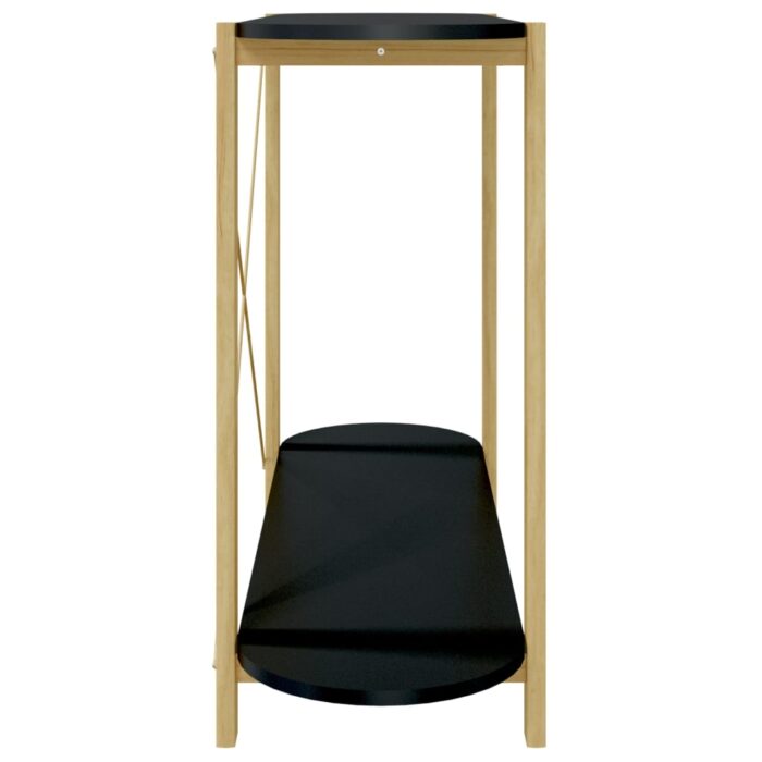 Table console Noir 110x38x75 cm Bois d'ingénierie – Image 4