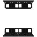 Meubles TV 4 pcs Noir 80x30x30 cm Bois d'ingénierie – Image 4