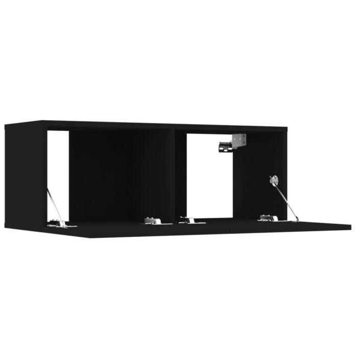 Meubles TV 4 pcs Noir 80x30x30 cm Bois d'ingénierie – Image 7