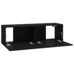 Meubles TV muraux 4 pcs Noir 100x30x30 cm – Image 5