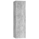 Ensemble de meubles TV 4 pcs Gris béton Bois d'ingénierie – Image 7