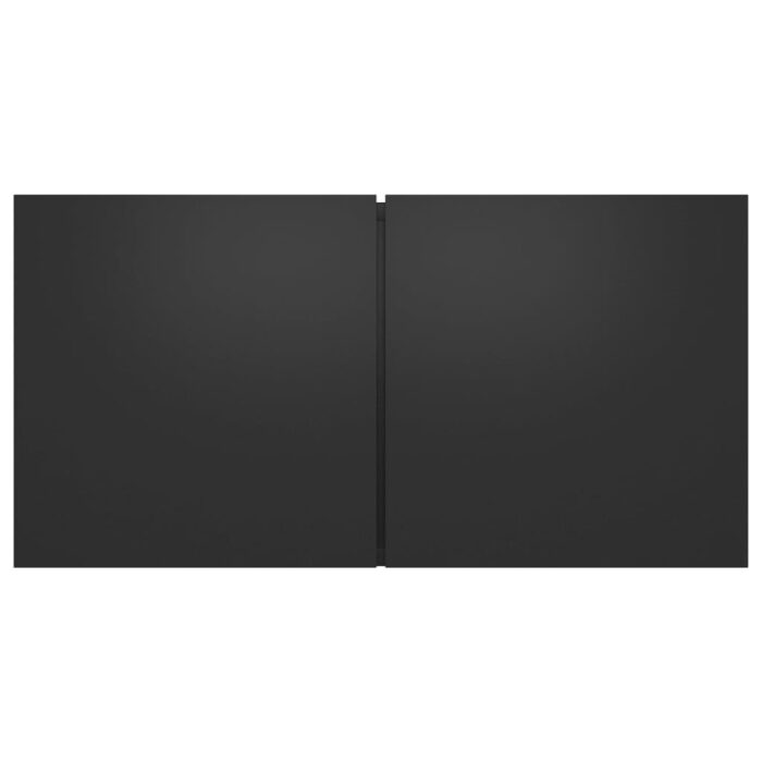 Ensemble de meubles TV 4 pcs Noir Bois d'ingénierie – Image 6