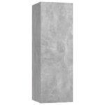 Ensemble de meubles TV 4 pcs Gris béton Bois d'ingénierie – Image 7