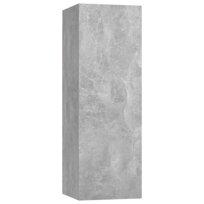 Ensemble de meubles TV 4 pcs Gris béton Bois d'ingénierie – Image 7
