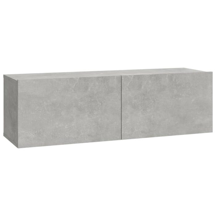 Ensemble de meubles TV 8 pcs Gris béton Bois d'ingénierie – Image 5