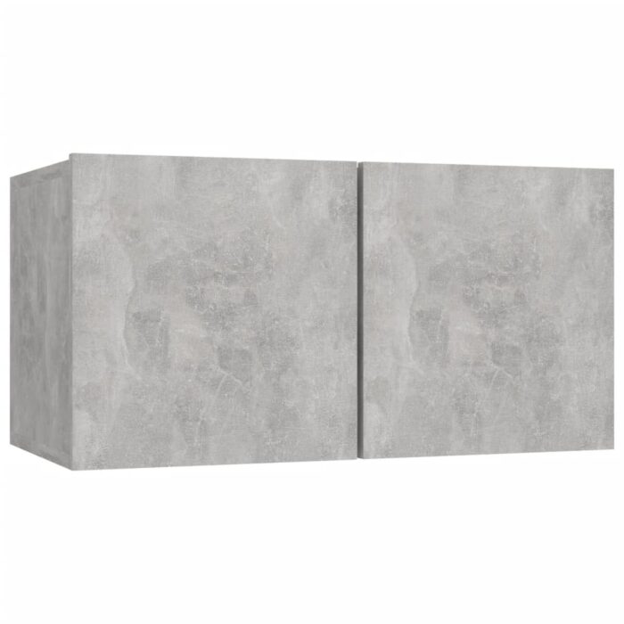 Ensemble de meubles TV 5 pcs Gris béton Bois d'ingénierie – Image 3
