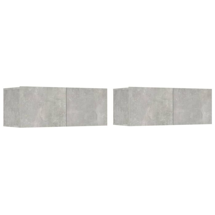 Ensemble de meubles TV 5 pcs Gris béton Bois d'ingénierie – Image 5