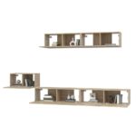 Ensemble de meubles TV 5 pcs Chêne sonoma Bois d'ingénierie – Image 2