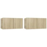 Ensemble de meubles TV 4 pcs Chêne sonoma Bois d'ingénierie – Image 2