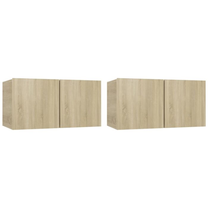 Ensemble de meubles TV 4 pcs Chêne sonoma Bois d'ingénierie – Image 2