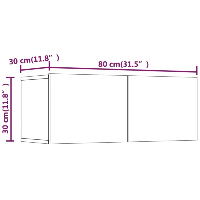 Ensemble de meubles TV 4 pcs Chêne sonoma Bois d'ingénierie – Image 6