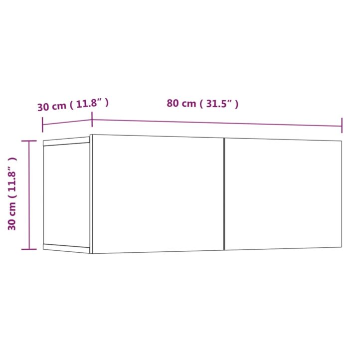 Ensemble de meubles TV 4 pcs Noir Bois d'ingénierie – Image 5