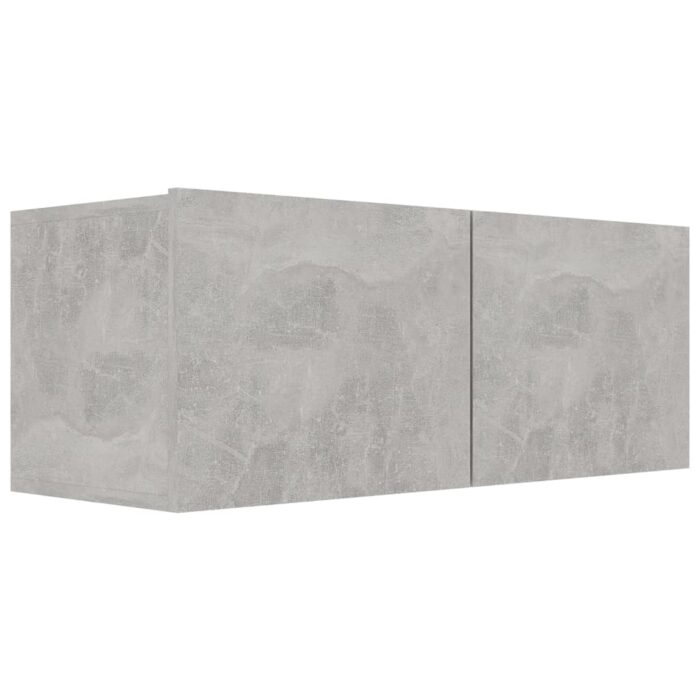 Ensemble de meubles TV 6 pcs Gris béton Bois d'ingénierie – Image 3