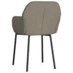 Chaises à manger lot de 2 Gris clair Velours – Image 2