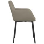 Chaises à manger lot de 2 Gris clair Velours – Image 4