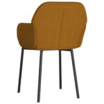 Chaises à manger lot de 2 Marron Velours – Image 2