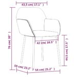Chaises à manger lot de 2 Marron Velours – Image 6