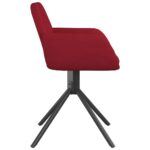 Chaises pivotantes à manger lot de 2 Rouge bordeaux Velours – Image 3