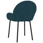 Chaises à manger lot de 2 Bleu Velours – Image 4