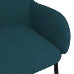 Chaises à manger lot de 2 Bleu Velours – Image 5
