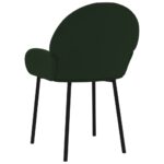 Chaises à manger lot de 2 Vert foncé Velours – Image 4