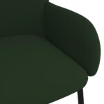 Chaises à manger lot de 2 Vert foncé Velours – Image 5