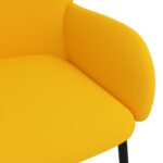 Chaises à manger lot de 2 Jaune Velours – Image 5