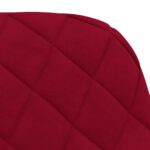 Chaises à manger lot de 2 Rouge bordeaux Velours – Image 5