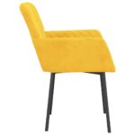 Chaises à manger lot de 2 Jaune Velours – Image 3