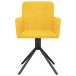 Chaises pivotantes à manger lot de 2 Jaune Velours – Image 2