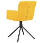 Chaises pivotantes à manger lot de 2 Jaune Velours – Image 4