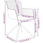 Chaises pivotantes à manger lot de 2 Jaune Velours – Image 8