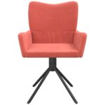 Chaises pivotantes à manger lot de 2 Rose Velours – Image 3