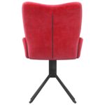Chaises pivotantes à manger lot de 2 Rouge bordeaux Velours – Image 5