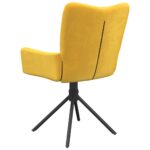 Chaises pivotantes à manger lot de 2 Jaune Velours – Image 6