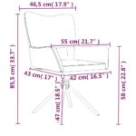 Chaises pivotantes à manger lot de 2 Jaune Velours – Image 8