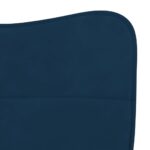 Chaises à manger lot de 2 Bleu Velours – Image 5