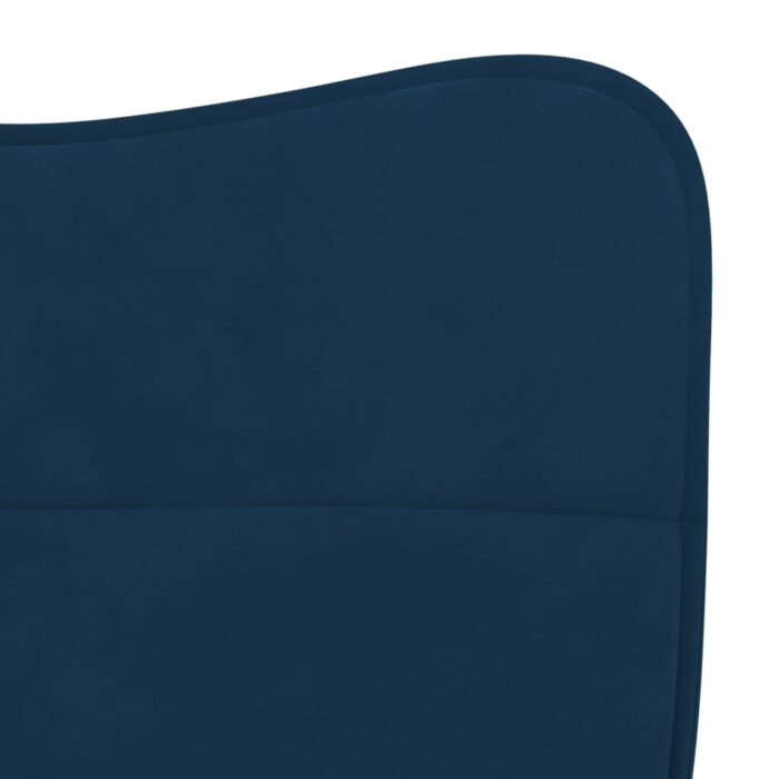 Chaises à manger lot de 2 Bleu Velours – Image 5