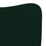 Chaises à manger lot de 2 Vert foncé Velours – Image 5