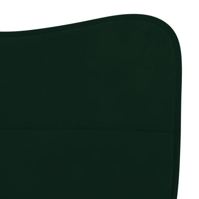 Chaises à manger lot de 2 Vert foncé Velours – Image 5