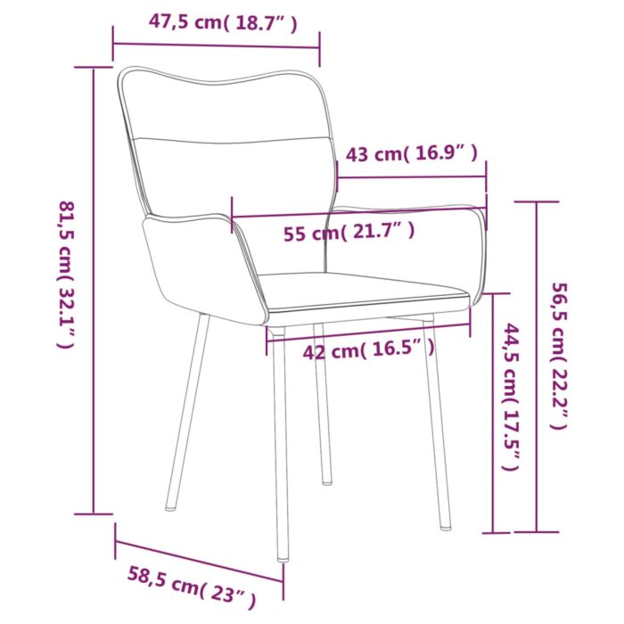 Chaises à manger lot de 2 Vert foncé Velours – Image 7