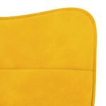 Chaises à manger lot de 2 Jaune Velours – Image 5