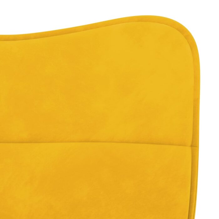 Chaises à manger lot de 2 Jaune Velours – Image 5