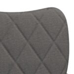 Chaises à manger lot de 2 gris foncé tissu – Image 5