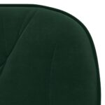 Chaises à manger lot de 2 Vert foncé Velours – Image 5