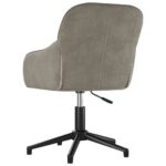 Chaise pivotante de bureau Gris clair Velours – Image 3