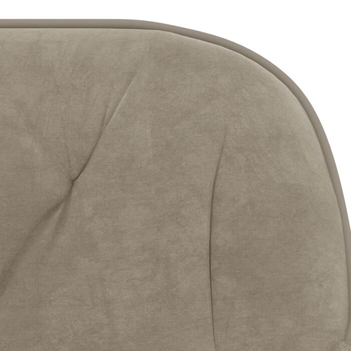 Chaise pivotante de bureau Gris clair Velours – Image 5