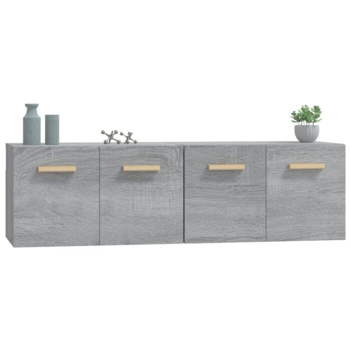 Armoires murales 2 pcs Sonoma gris 60x36,5x35 cm Bois – Image 2