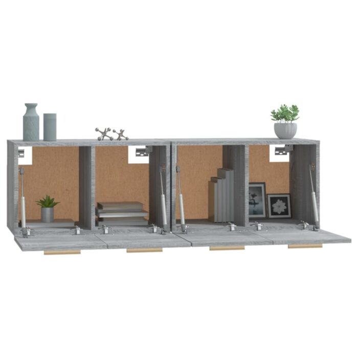Armoires murales 2 pcs Sonoma gris 60x36,5x35 cm Bois – Image 3