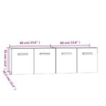Armoires murales 2 pcs Sonoma gris 60x36,5x35 cm Bois – Image 6